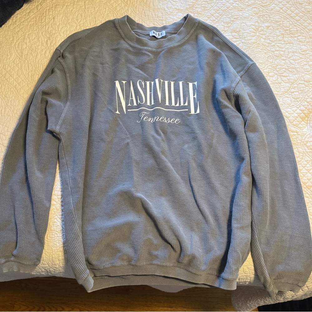 NASH- Ash Gray Crewneck Long Sleeve Shirt